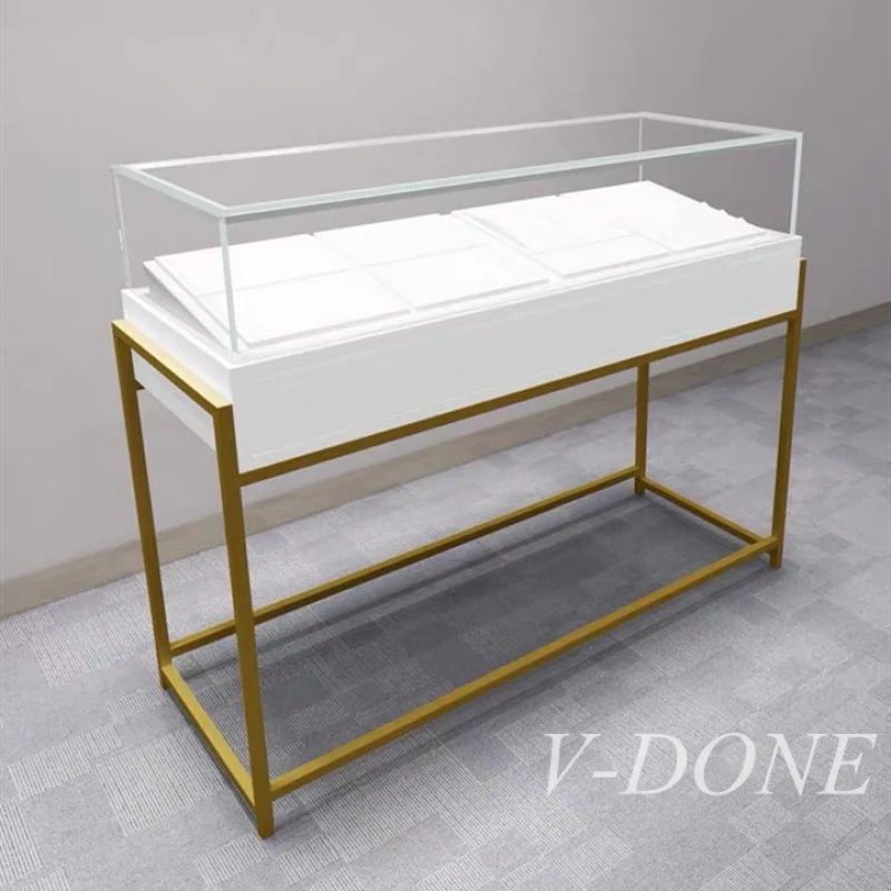 

Custom. glass jewelry display table optical cabinets piercing display cell phone accessories cabinet stand watch display