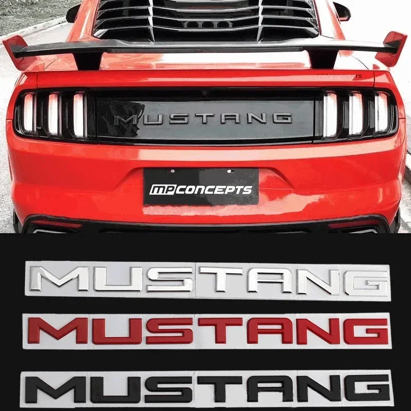 Autocollant métallique 24x2,6 cm pour emblème de voiture Ford Mustang Badge Shelby GT350 15-18, décalcomanie de coffre, accessoires de modification décoratifs