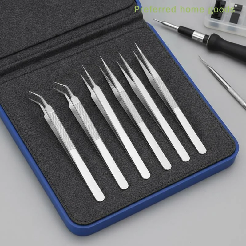 ZLinKJ Rust Proof Stainless Steel Precision Tweezers for Fingerprint Flying Wire Electronics Repair Industrial Manufacturing Use