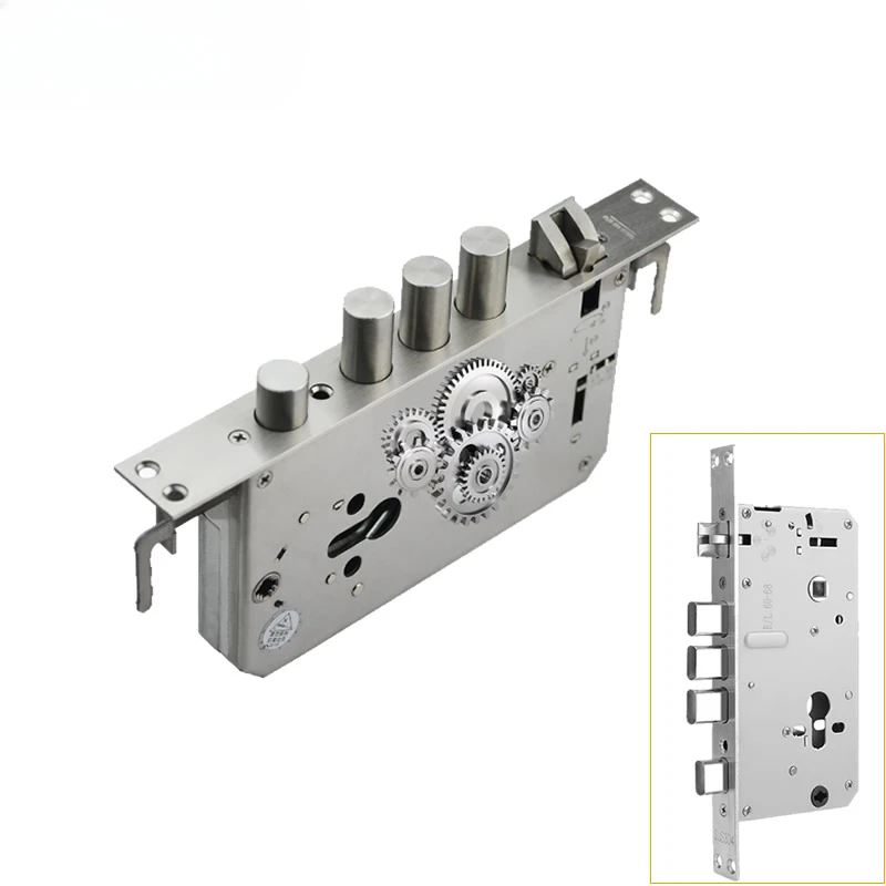 6068  304 stainless steel security door lock body  Internal gear structure Anti stuck for smart fingerprint Lock