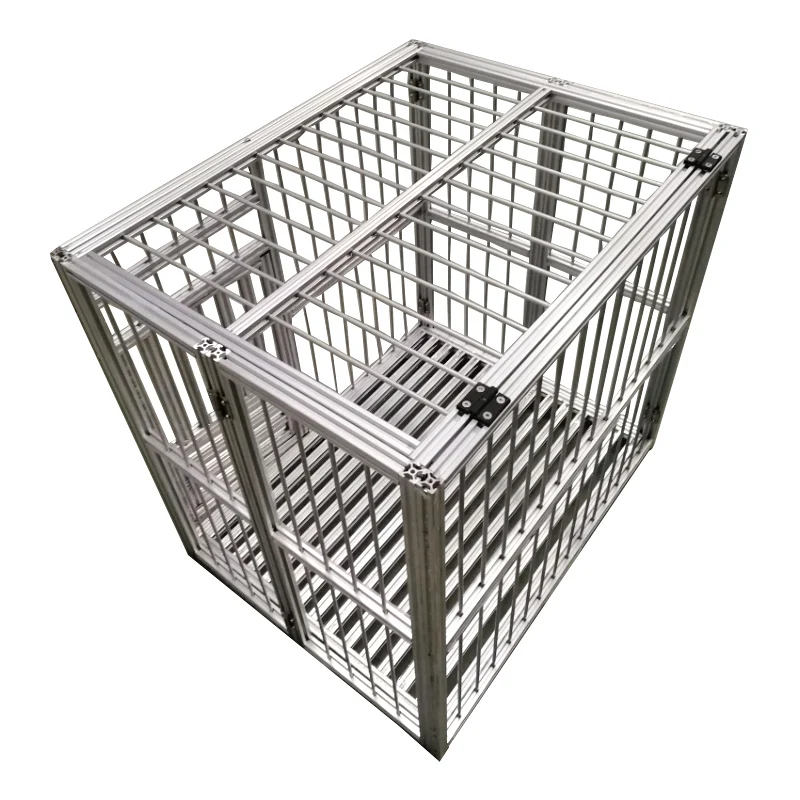 Langle Aluminum Profile Dog Cage Wholesale Large Dog Foldable Golden Retriever Indoor Bold and Thickened Pet Cage Special Dogs