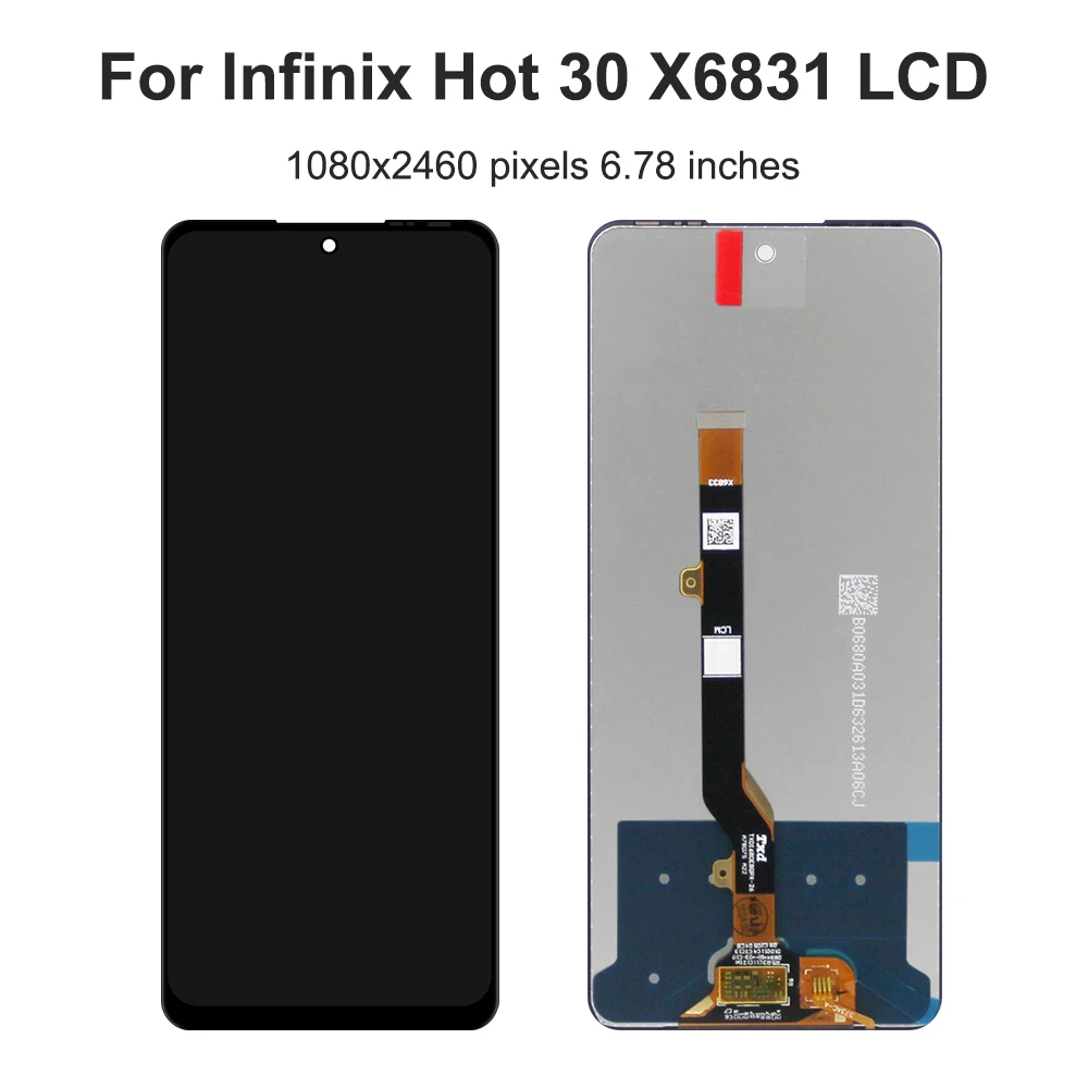 6.78''For Infinix Hot 30 For Hot30 X6831 LCD Display Touch Screen Digitizer Assembly Replacement