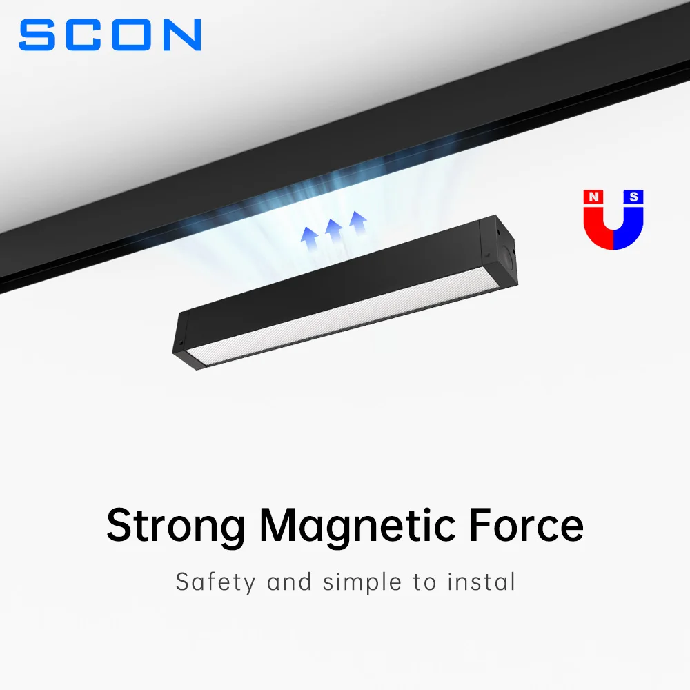 Imagem -04 - Scon-surface Mounted Magnetic Track Lights Iluminação de Teto Spotlight para Casa dc 24v 010v Triac Fácil Instalação