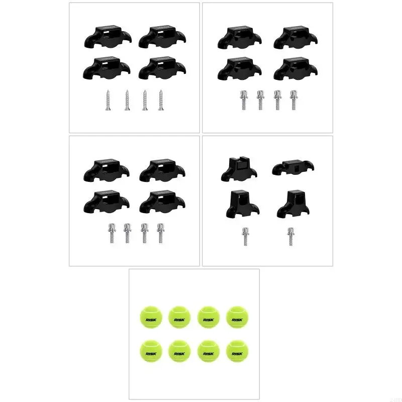 Indoor Bike Trainer Anti Vibration Feet Set Includes Plastic Stabilizer Pads Exercise Cycling Feet Mat for Home Gyms Use 24BD