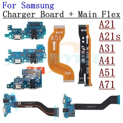 Szybka ładowarka USB do Samsung Galaxy A21 A21S A31 A41 A51 A71 5G główna płyta główna Flex Cable