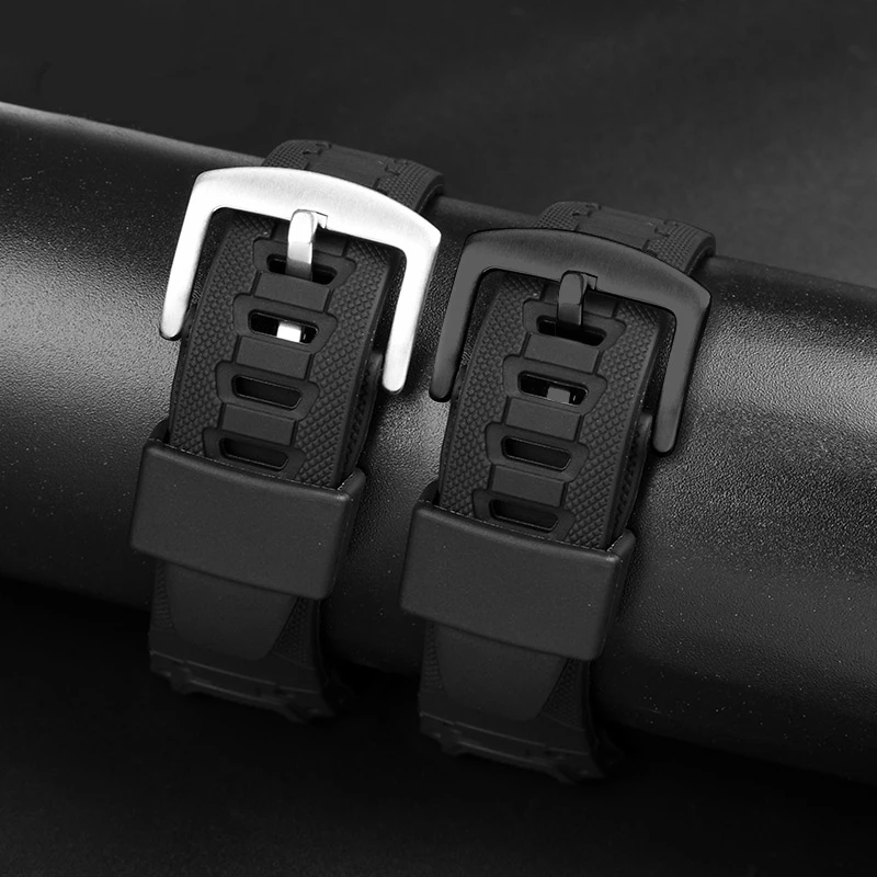 Черный силиконовый ремешок для часов 26 мм для серии Casio PROTREK PRG-110Y/PRW-1300Y PRG-130Y/PRW-1500Y водонепроницаемый спортивный браслет