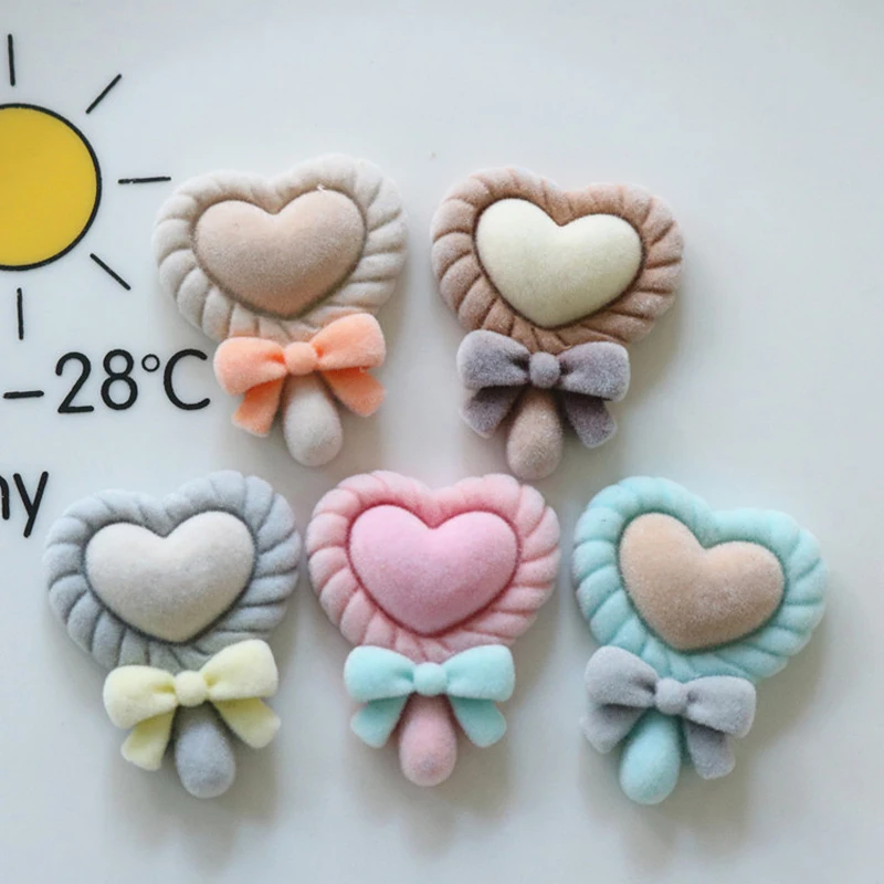 

10pcs Mini Kawaii White Flower Bear Bow Resin Flat Back Cabochons Scrapbook Diy Party Hairpin Accessories Home Decoration Craft