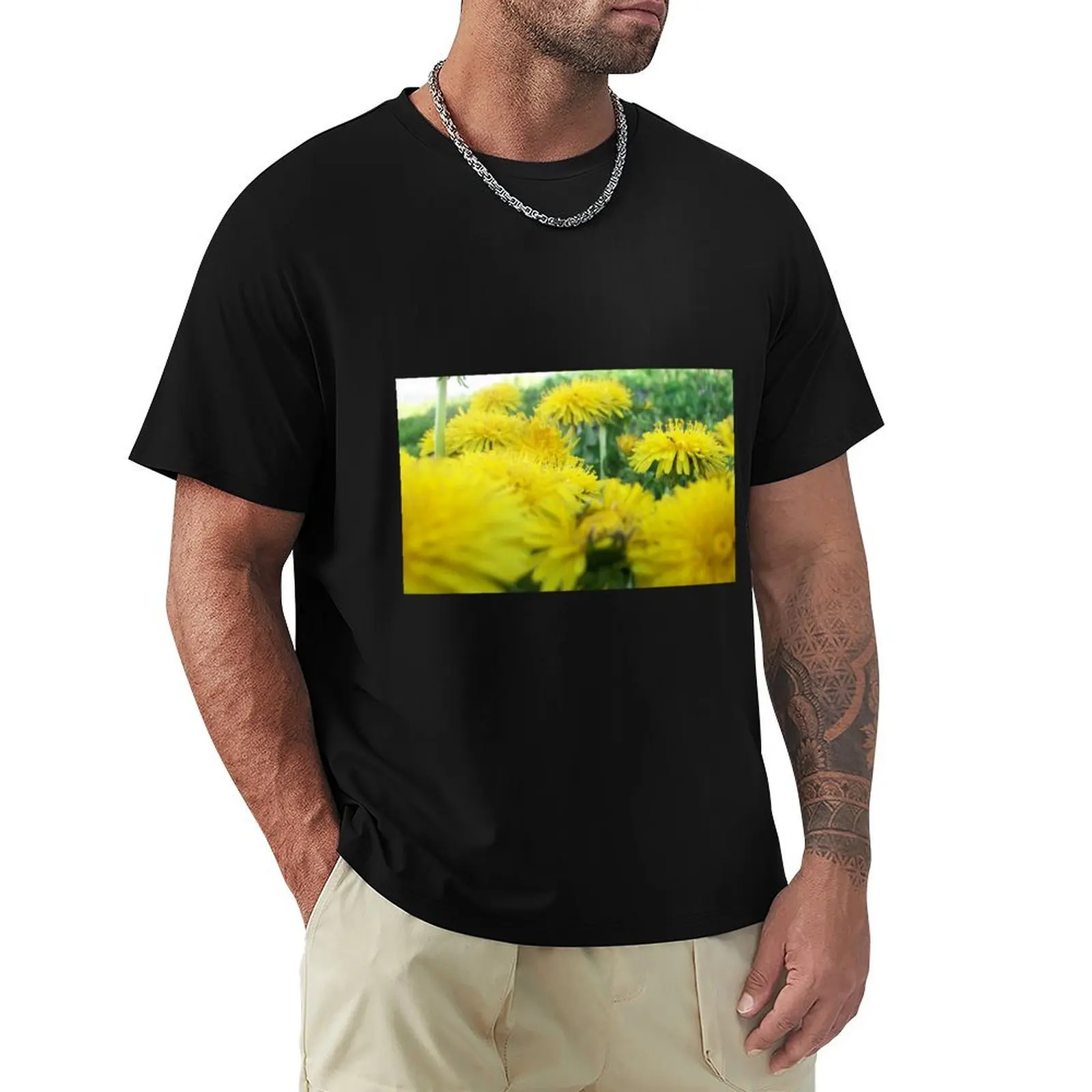 Dandelion Garden T-Shirt men t shirt cotton 100% T-Shirt