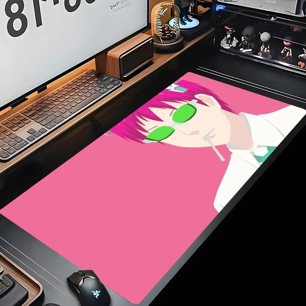 The Disastrous Life of Saiki K Teclado Mecânico player Mouse Pad Gaming  800x400mm MouseMat Gamer XXL Mause Carpet PC Desk