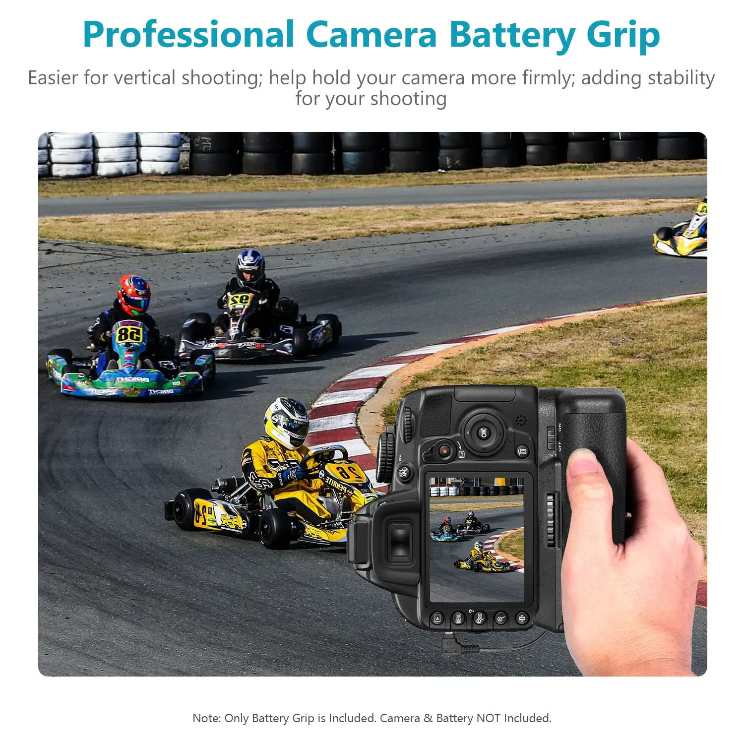 Neewer Professioneller vertikaler Batteriegriff als Ersatz für Nikon D3100/D3200/D3300/D5300 SLR-Digitalkamera EN-EL14-Batterien – Detail 7
