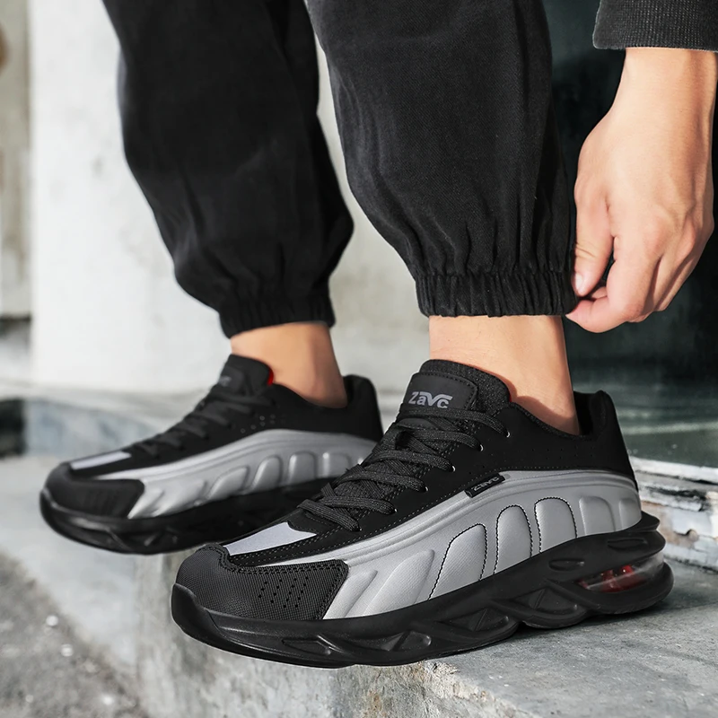Men's Air Cushion Casual Sports Shoes Breathable Running Shoes for Men Gym Workout Training Walking Comfortable Shock Absorption