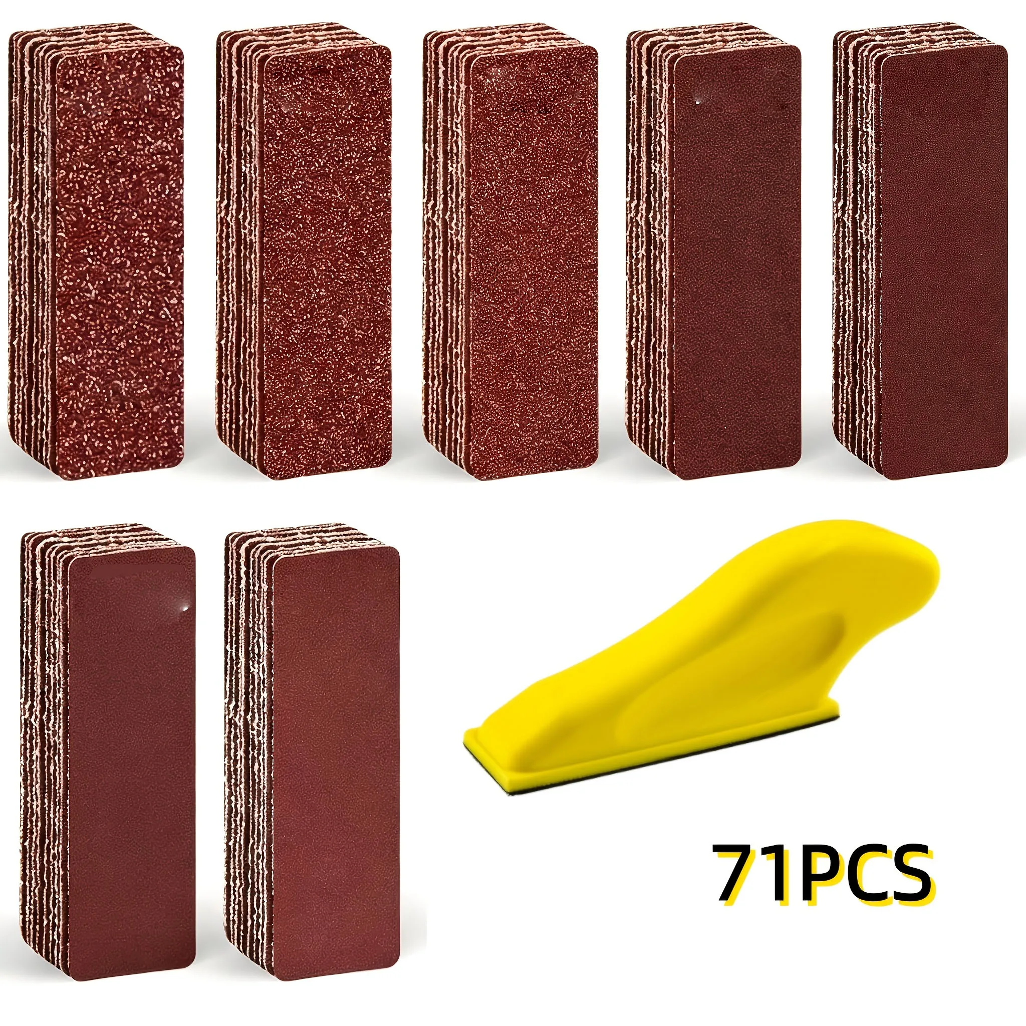 71PCS Micro Grinder Kit 3.5 X1 for Small Projects, Fine Handle Grinding Tool with Sandpaper 80 - 600 Grain Size