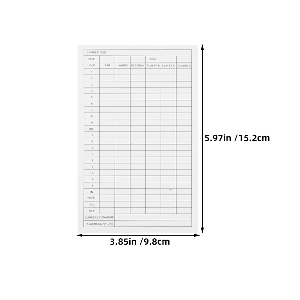 35Pcs Golf Scorebook Bundle Tear Resistant Coated Paper Score Recording Cards for Efficient Game Management and Long Term Skill