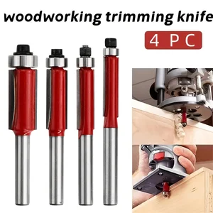 Premium -Holzbearbeitungs -Router -Bit -Set, weicher Schnitt für professionelles Finishing, vielseitige Trimm- und Detail -Kits, 4 PCs 8 Hauptverkaufstupia Drill für Bohrer - №7