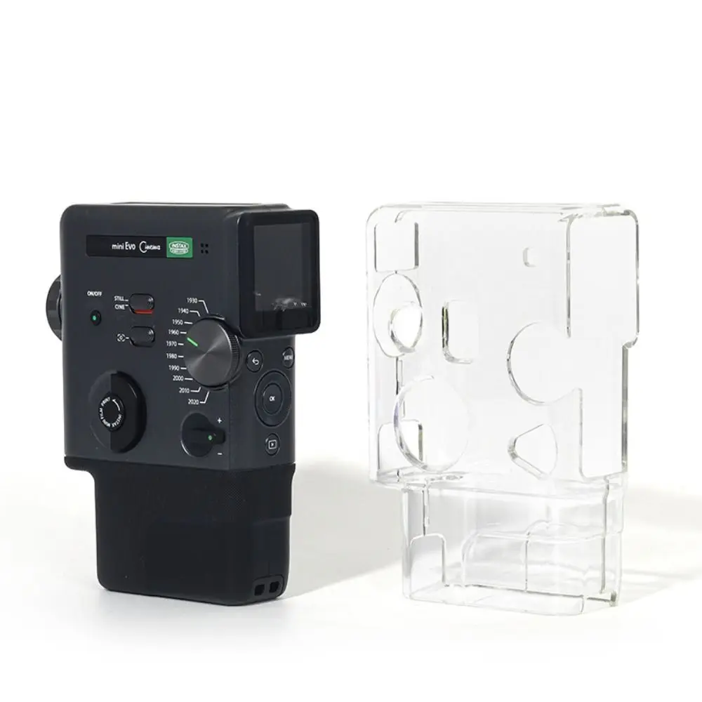 Transparent Case for Fujifilm instax mini Evo Cinema Crystal Instant Camera Shoulder Bag Protective Cover Storage Bag with Strap