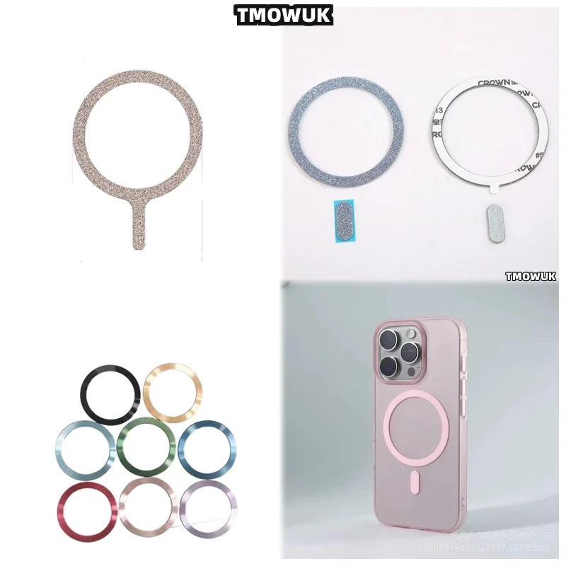 

For IPhone 8 11 12 X XR Pro Max Plus Mini For Magsafe - Magnetic Metal Plate Ring Sticker For Fast Wireless Charging