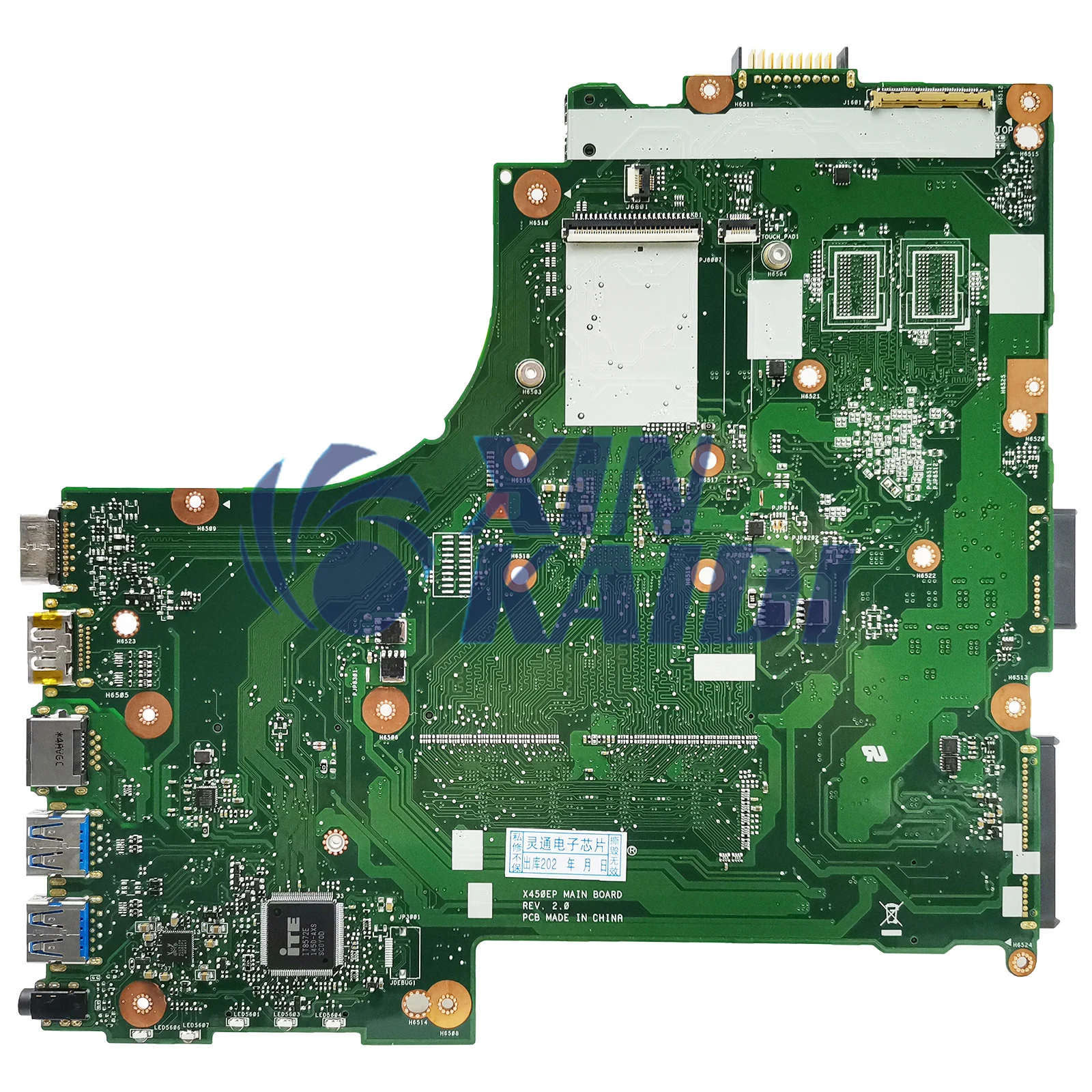 Placa-mãe para laptop ASUS X450EP X450EA X450E X450EP X450C A450C X450CC com CPU E1-2100 0G 2G-RAM