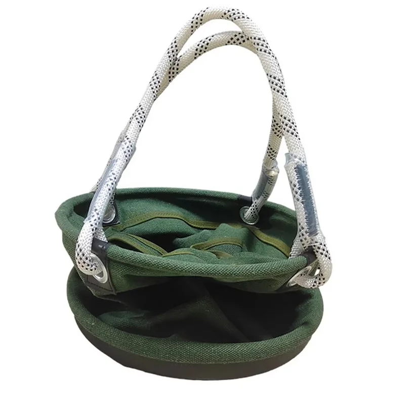 Canvas Tool Storage Bucket with Plastic Bottom Aerial Work Tool Bag Work Bucket for Electrician for Garden Cleaning Tool