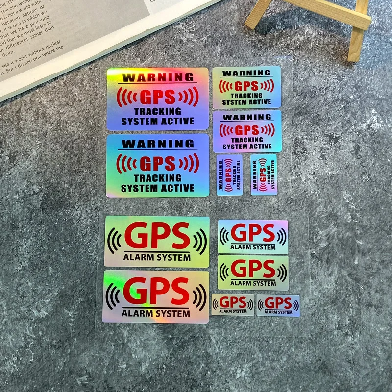1SET GPS Alarm System Laser Sticker, Waterproof Vinyl Decal for Motorcycle Side Panel, Fairing & Fuel Tank