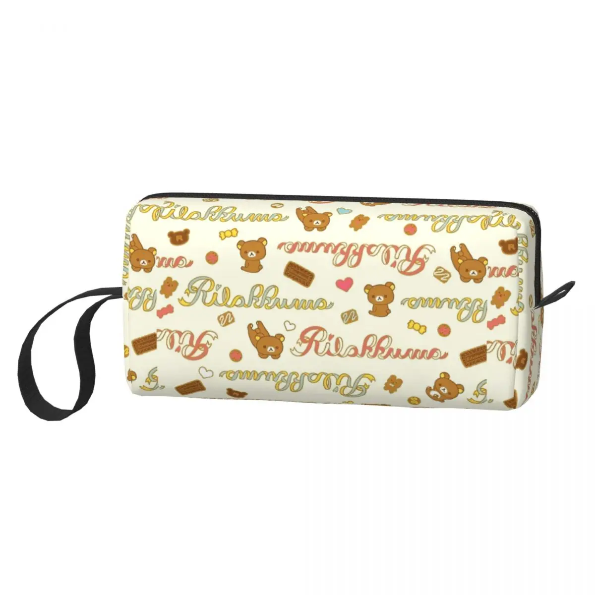 

Kawaii Rilakkuma Bear мультяшные органайзеры для хранения для организации макияжа, косметички для отдыха, полиэстер для девочек, косметичка