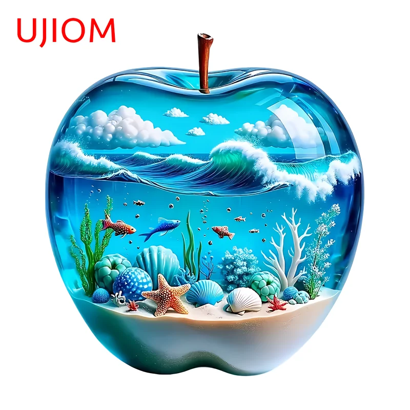 UJIOMOcean Apple Wall Sticker Creative Fashion Personality Decal Decoration Chambre Personality Wallpapers Related Items