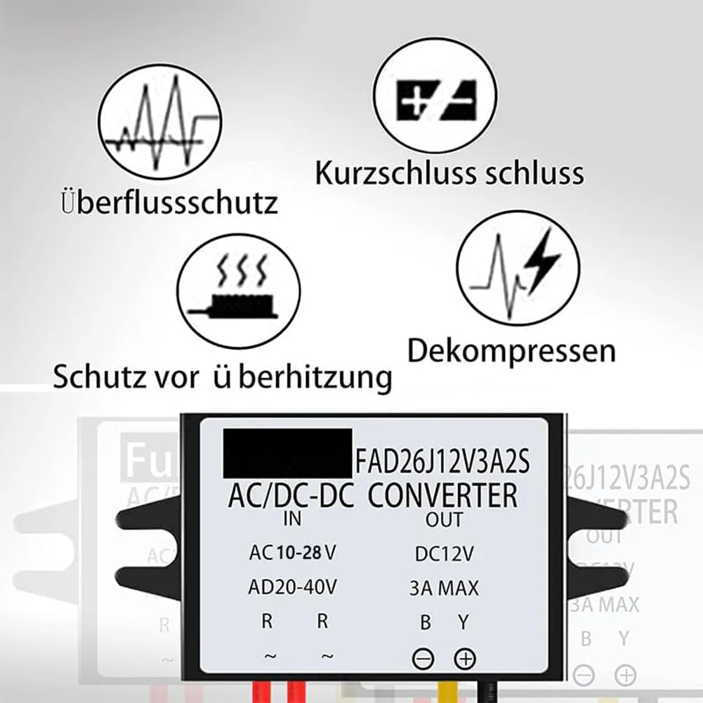 12V DC Power Supply AC-DC Current Converter 12v Ac Dc Current Converter Energy Saving Converter 3A Maximum Output