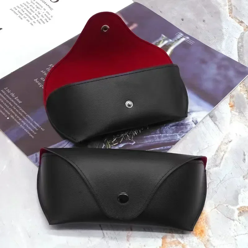 New Fashion Soft Bag Glasses Case Leather Men's Leather PU Customized Folding Box Sunglasses Bag Frame Storage Box Sunglasses