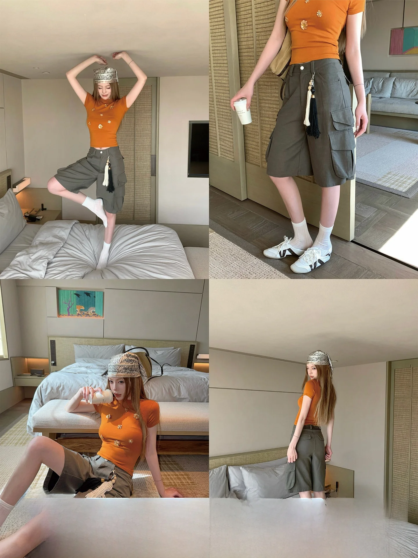 

Летние повседневные брюки Moka Ergonomics High Densi Smooth Seven-Foot, свободные женские рабочие брюки с карманами, повседневные, стильные