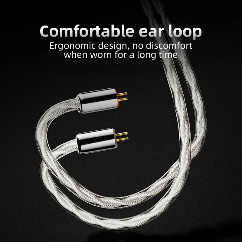 TODN HiFi Audio earphone cable 4 Core Graphene silver plated OCC iem Cable MMCX 2Pin 4.4mm 3.5mm aux jack Litz coaxial structure