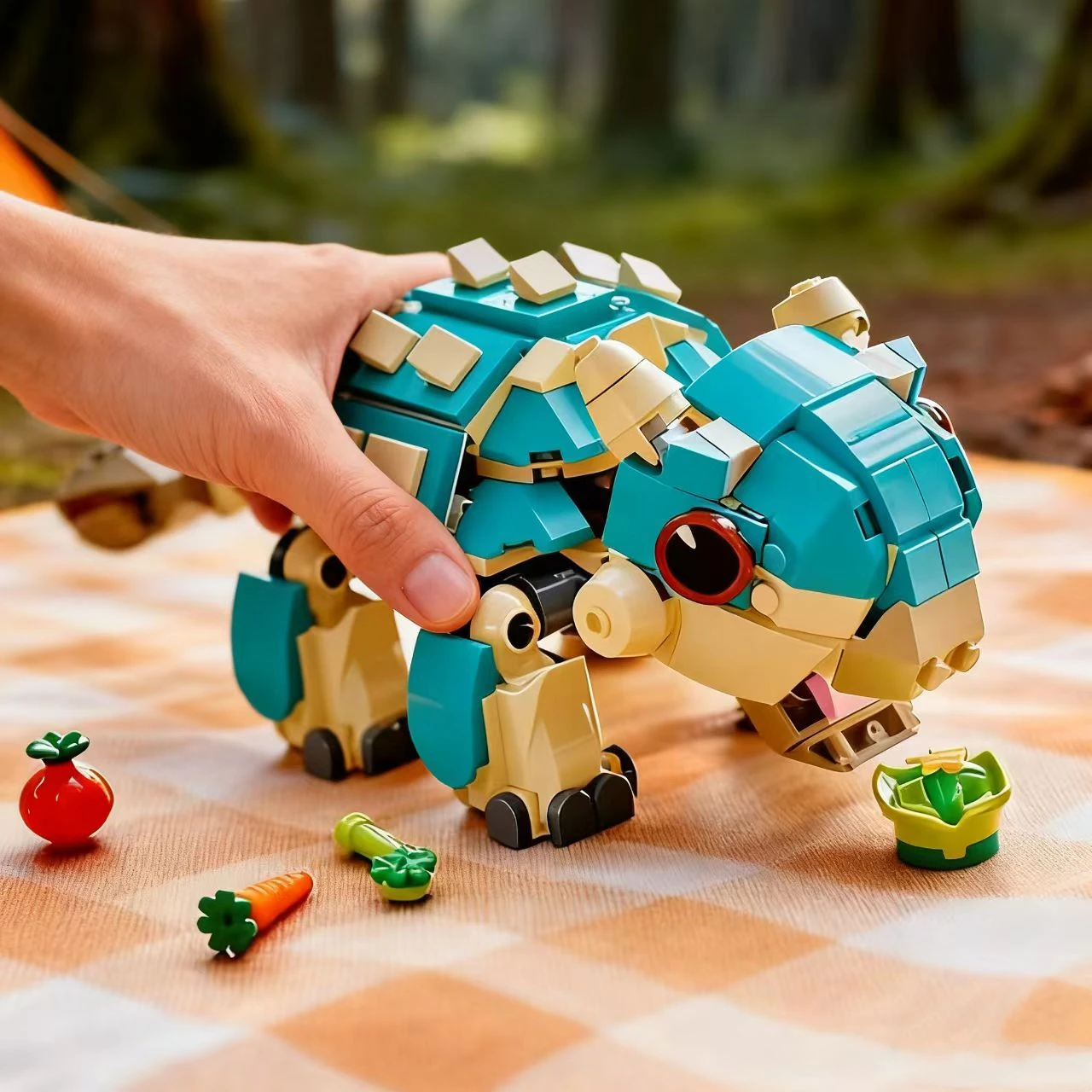 

Совместимые наборы для третьих вечеринок, серия «Мир динозавров», строительные блоки, модель анkylosaurus, сборные игрушки для детей ﻿