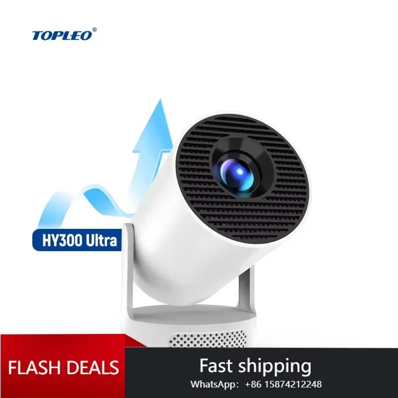 Проектор Topleo Hy300 Pro Mimi Smart Multimedia Android 11, 1080p, домашний LCD-проектор Hy300 Pro с Hi-Fi звуком и поддержкой видео 4K