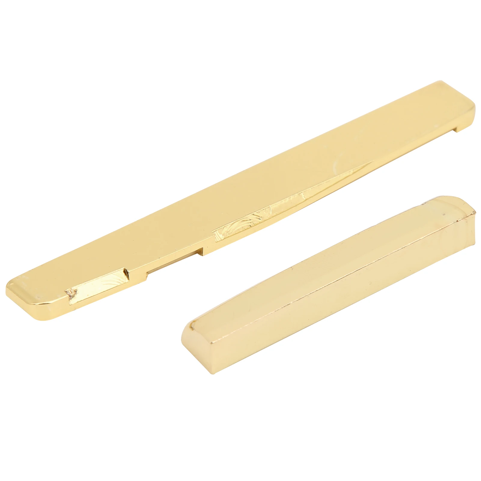 

Guitar Nut and Saddle Set Golden Brass 6 String Musical Instrument Accessories Nut Size 43mm x 6mm x 8.2-8.8mm Saddle Size 76mm