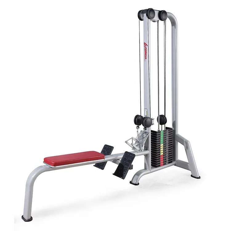 Commercial Pin Loaded Seated Low Pulley Row Machine Mid Back Latissimus Dorsi Training Gym Equipment for Fitness Club