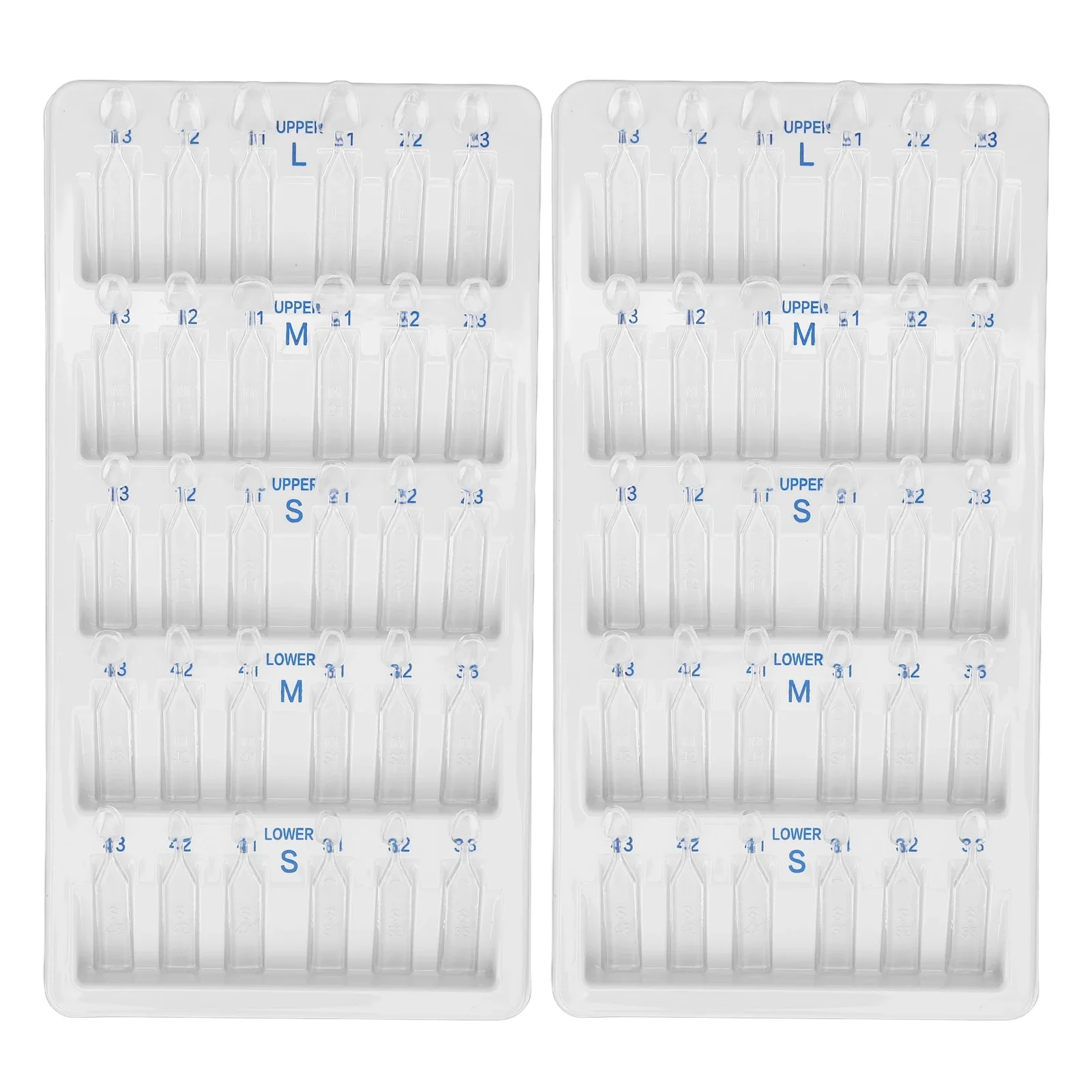 60pcs Veneers Mould Heat Resistance Resistance Dental Veneer Template Set for Dentists Teeth Whitening Veneers Mould