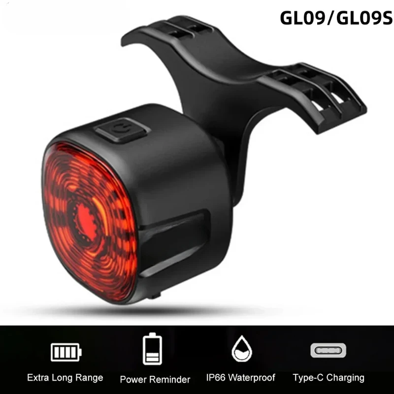 

Smart Brake Bicycle Rear Light Auto on/Off Stop Signal Brake Road Bike LED Taillight Type-C Charge MTB Cycling Safety Flash Lamp