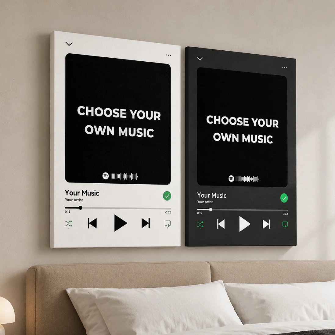 1/2PCS Custom Music Poster Music Album Canvas Print Custom Pictures and Lyrics Personalized Music Gift Wall Art Room Decor