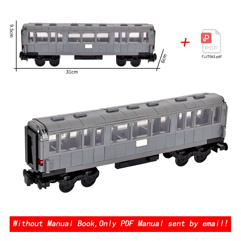 MOC City Creative Idea ฐานรถไฟหม้อต้มขนส่งรถ Carriage Building Block อิฐเด็ก DIY High-tech ของเล่นสร้างสรรค์