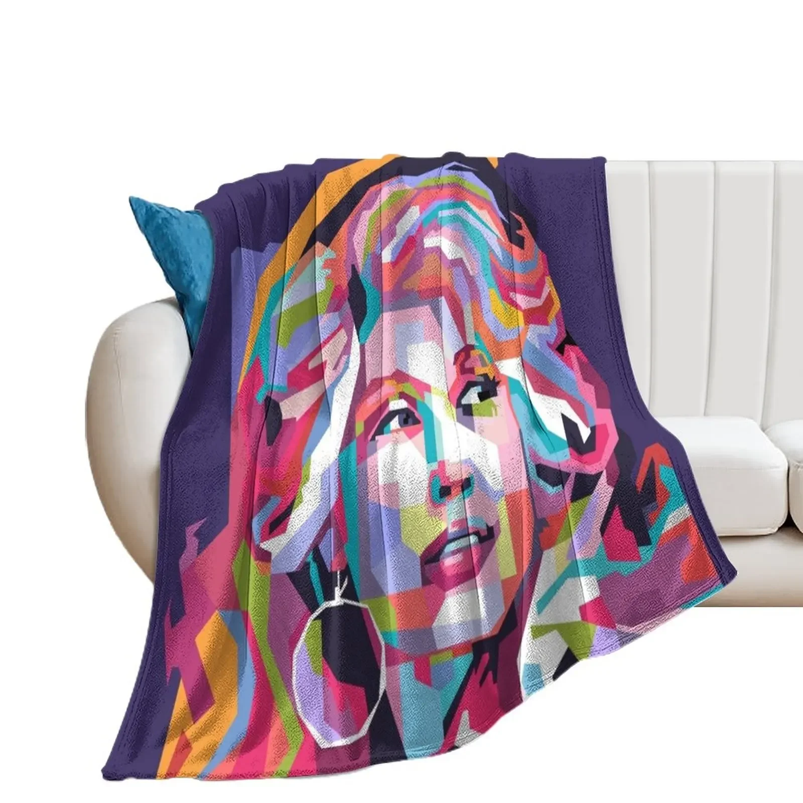 

Abstract Dolly Parton in WPAP Throw Blanket for sofa funny gift Hairy Luxury Brand Blankets