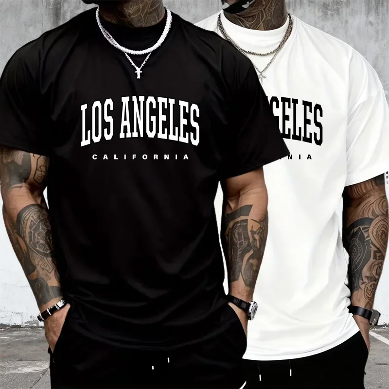 Summer Comfortable Daily Men T-shirts Outdoors Jogging Ventilate Simple Men's Cotton Loose Short Sleeve Fashion Casual Hot Sales