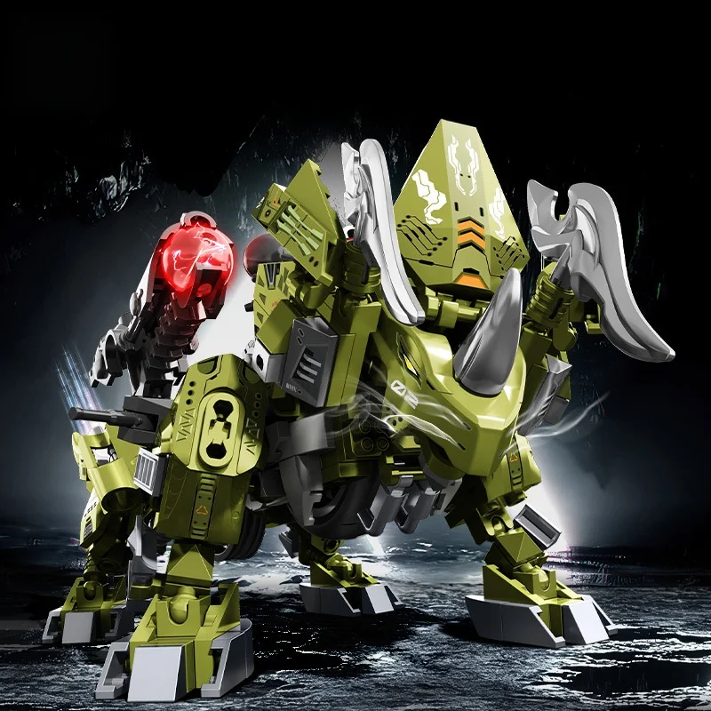 

Electric Magnetic Cannon Dinosaur Beast Robot Building Blocks Compatible with Major Brands for Boys 8-12 Year Old Bricks Toy
