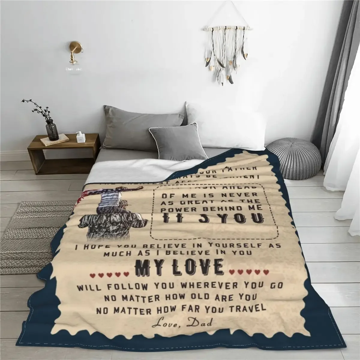 To My Son From An Army Dad Personalized Son Blanket Cover Express Love Flannel Throw Blanket Bedroom Sofa Soft Warm Bedsprea