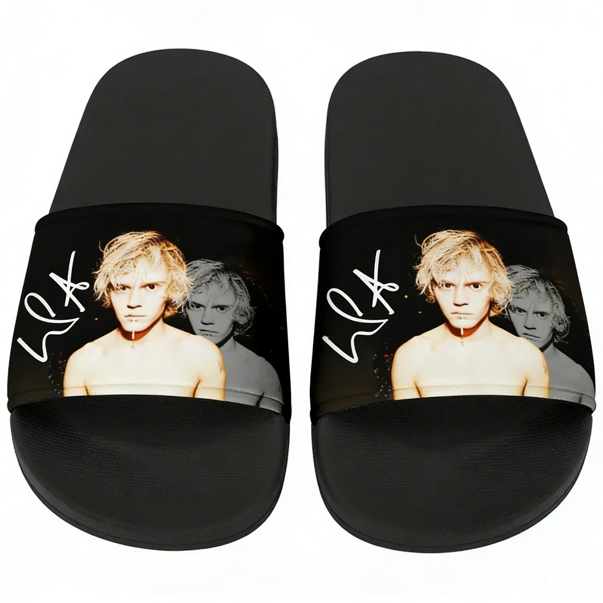 Evan Peters Actor Slippers Home Water Shoes Mens Womens Teenagers Outdoor Beach Pool Sandals Custom Summer Slipper