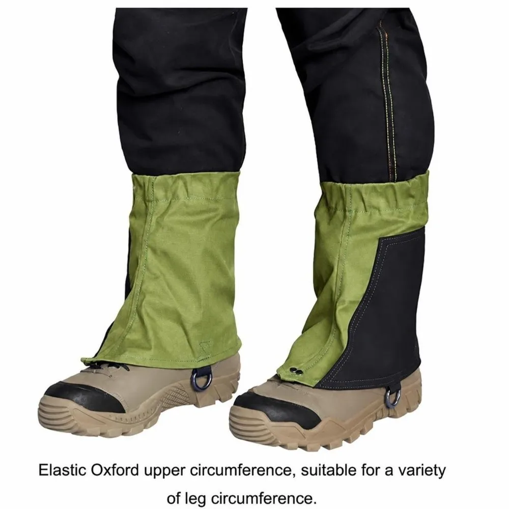 Firm Fit Canvas Gaiter Covers Dust Proof Adjustable Strap Leg Gaiters Water Resistant Desert Gaiters Desert Trekking