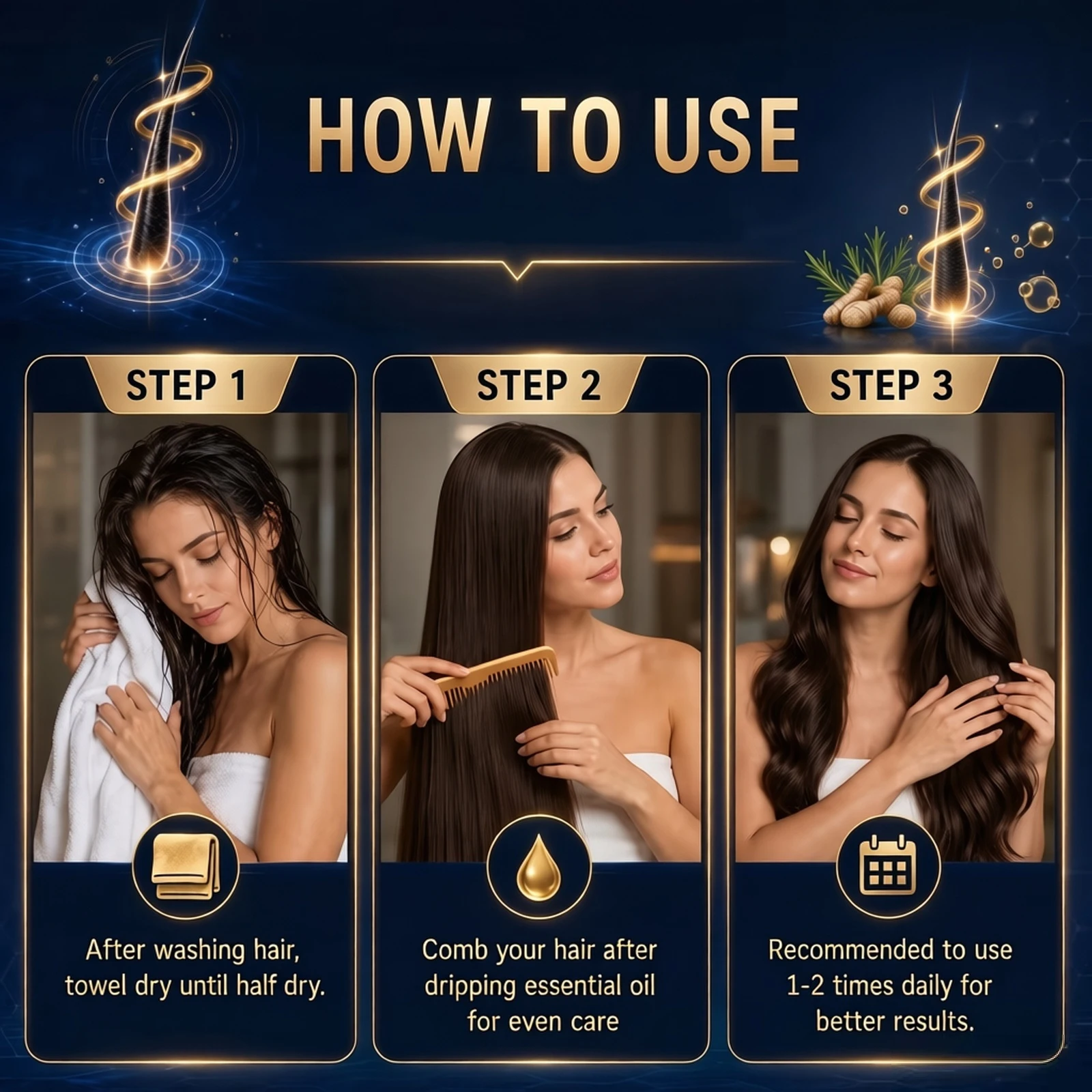 Super Ginger Roller Hair Oil Keratin Biotin Gentle Non‑Irritating Scalp Serum For Sensitive Scalp Strengthen Hair view 3