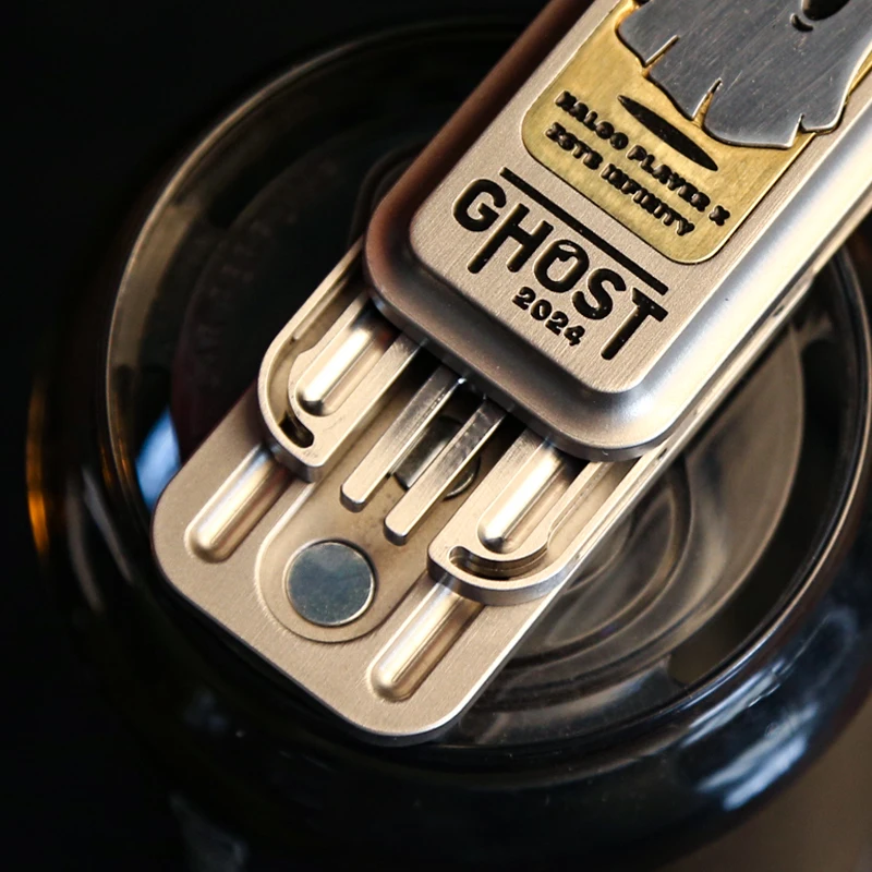 Ghost Fidget Slider Tuning Fork Slider Metal Fidget Toys ADHD Anti-anxiety Office Desk Toys Adult Stress Relief Toys Kids Gifts