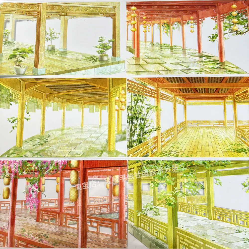 Journal Washi Pet Tape B053 Flower Cornice Under Zero Corridor Corridor Ancient PET Scrapbooking Collage Diy Sticker