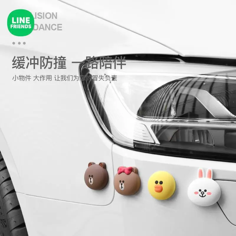 Anime Kawaii Brown Bear Car Decoration Cartoon Sally Choco Cony Doll Car Door Anti-collisione Anti-Scratch Strip forniture regali