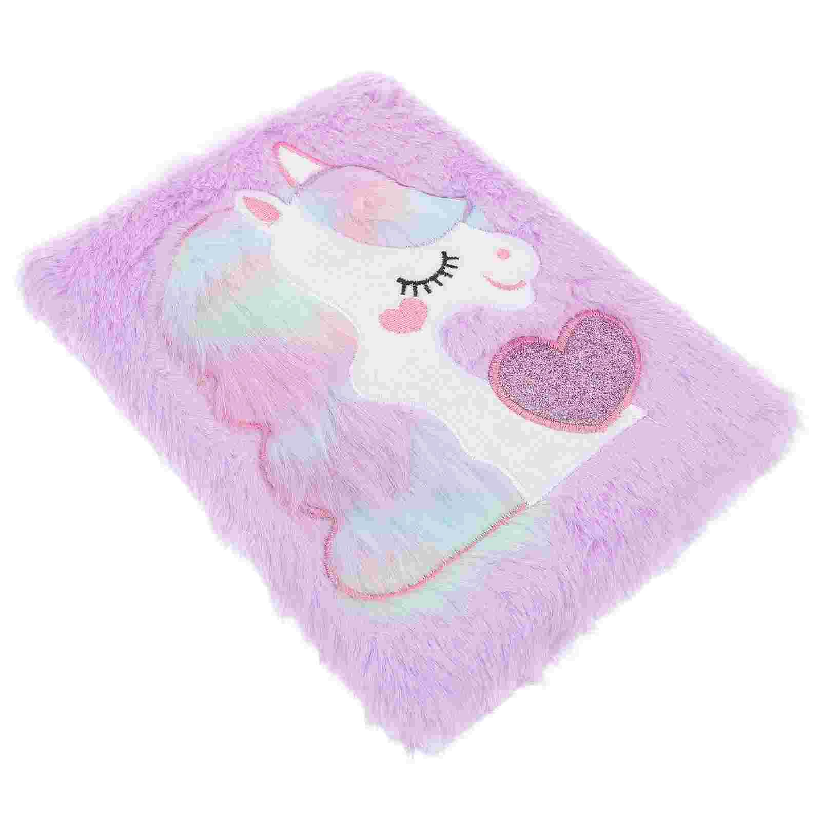 Plush Notebook Cartoon Notes The Fluffy Pattern Small Girl Heart Notebooks