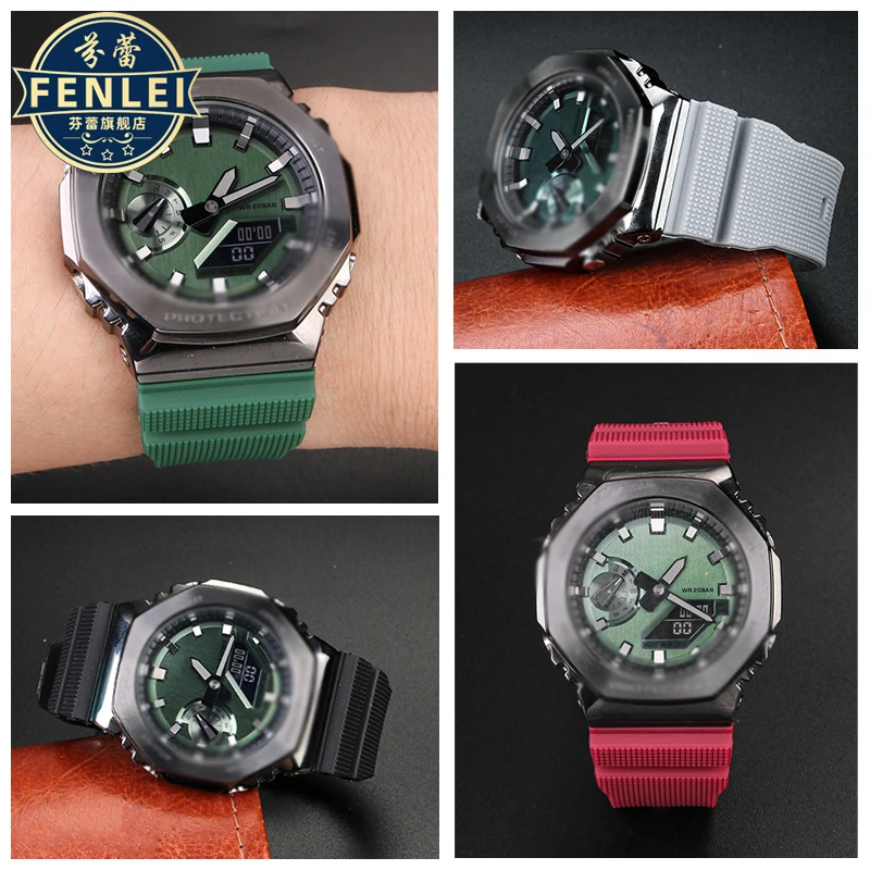 Силиконовый ремешок для часов Casio G-SHOCK GM2100 GA2100 DW5600 GA5600 6900 Series, резиновый ремешок для часов, мужской браслет, аксессуары 16 мм