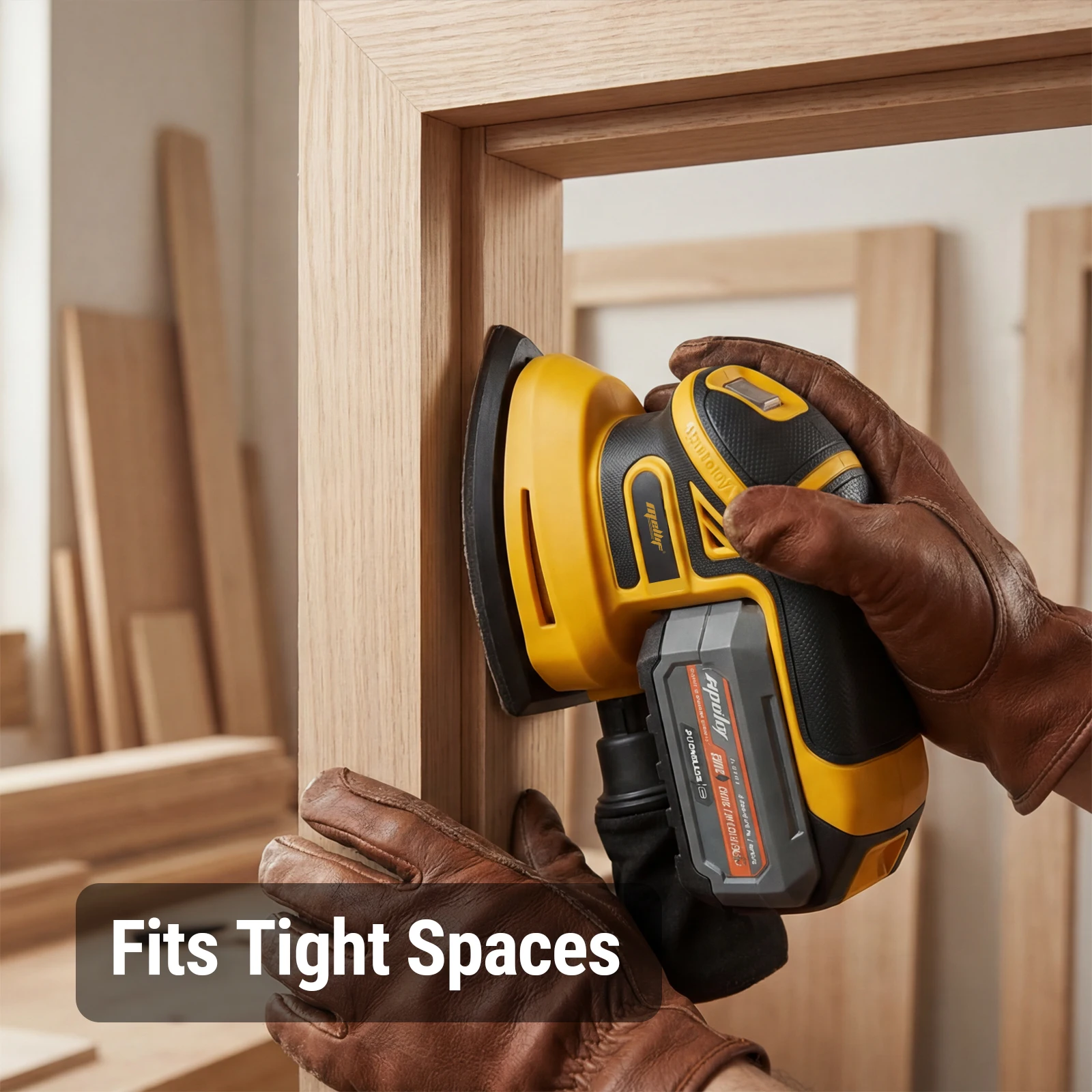Cordless Detail Sander Compatible with Mellif 20V Battery (Tool Only), Mellif Brushless Corner Sander with 12,000 OPM Speed, 10PCS Sandpapers, Dust Collector, for Tight Space, Metal, Woodworking Cordless Detail Sander Compatible with Mellif 20V Battery (Tool Only), Mellif Brushless Corner Sander with 12,000 OPM Speed, 10PCS Sandpapers, Dust Collector, for Tight Space, Metal, Woodworking